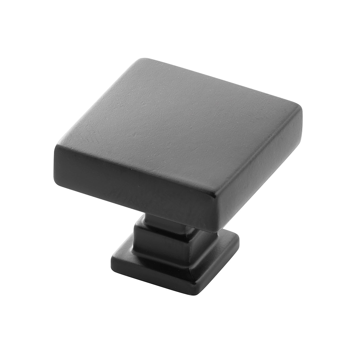 Belwith Keeler 1-1/4 Inch Square Brighton Square Knob - Matte Black