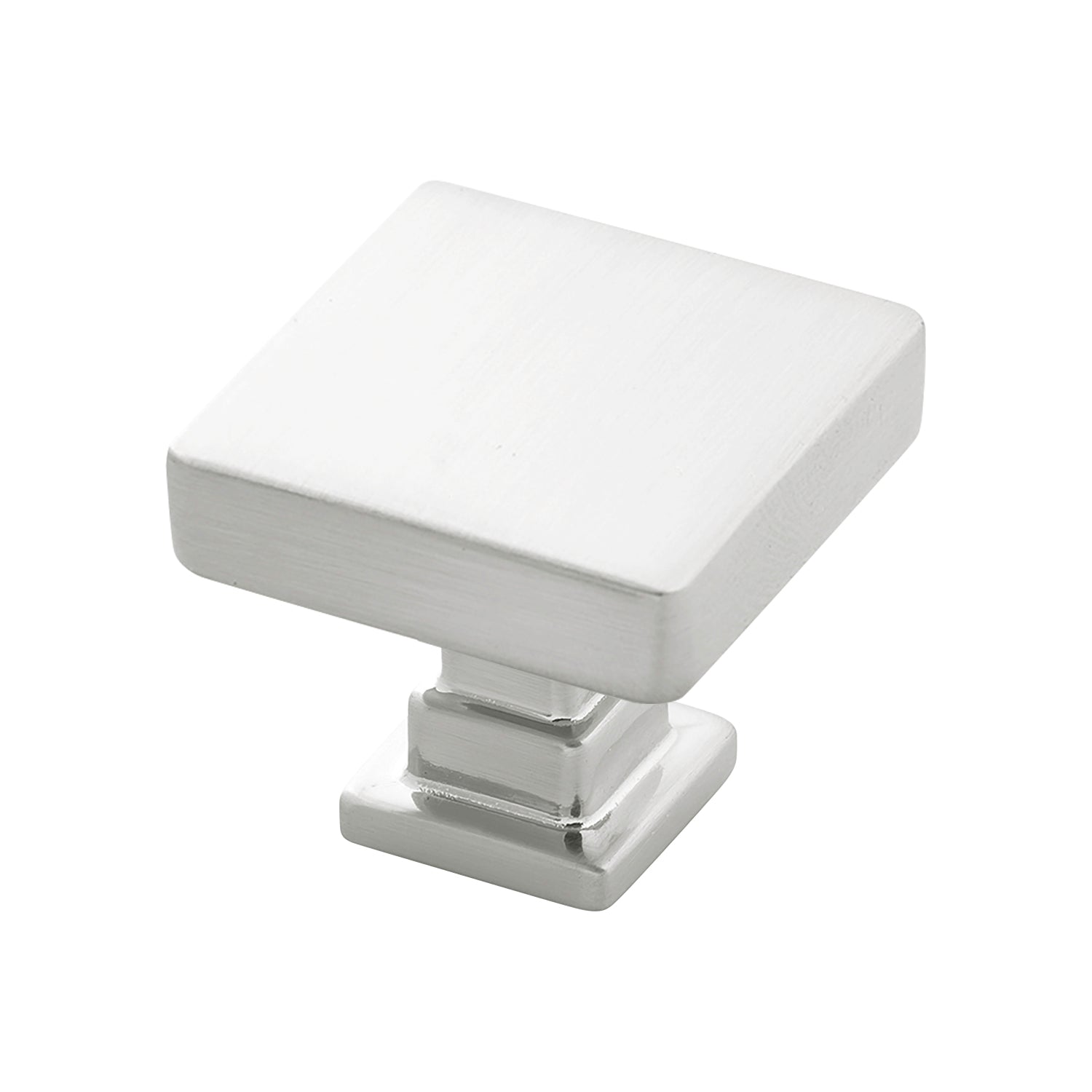 Belwith Keeler 1-1/4 Inch Square Brighton Square Knob - Satin Nickel