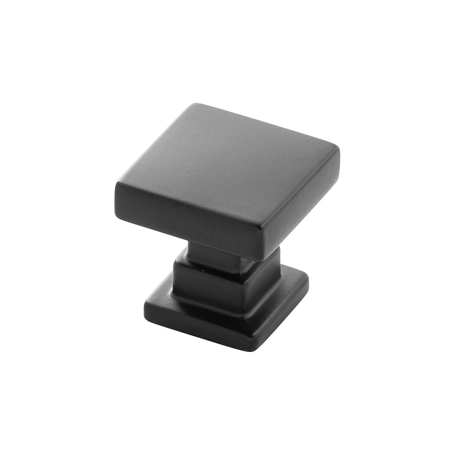 Belwith Keeler 1 Inch Square Brighton Square Knob - Matte Black