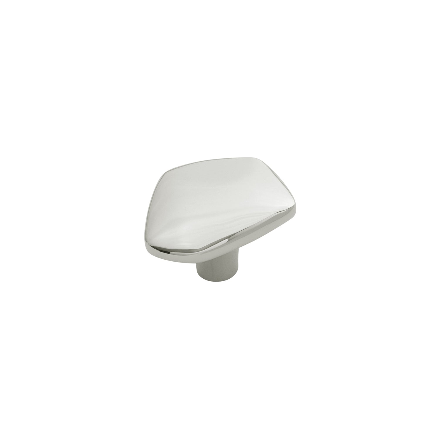 Belwith Keeler 1-3/4 Inch x 1-1/2 Inch Pebble Knob - Polished Nickel