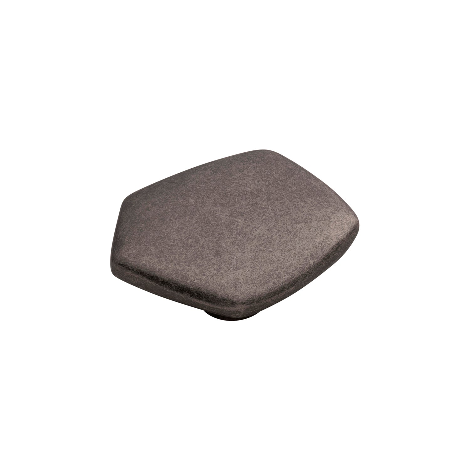 Belwith Keeler 2-15/16 Inch x 2-1/8 Inch Pebble Knob - Black Nickel Vibed