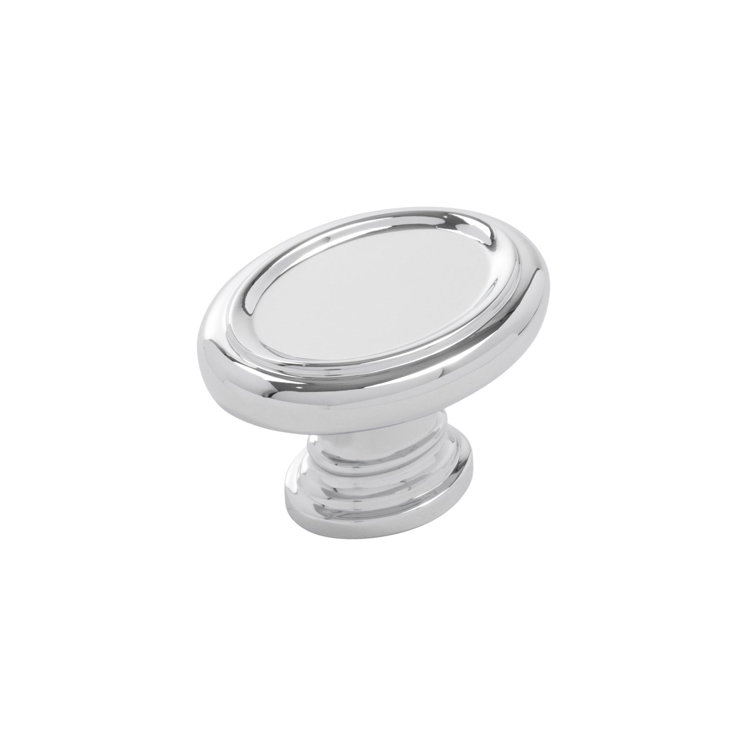 Belwith Keeler 1-1/2 Inch x 1-1/8 Inch Oval Berkshire Oval Knob - Chrome