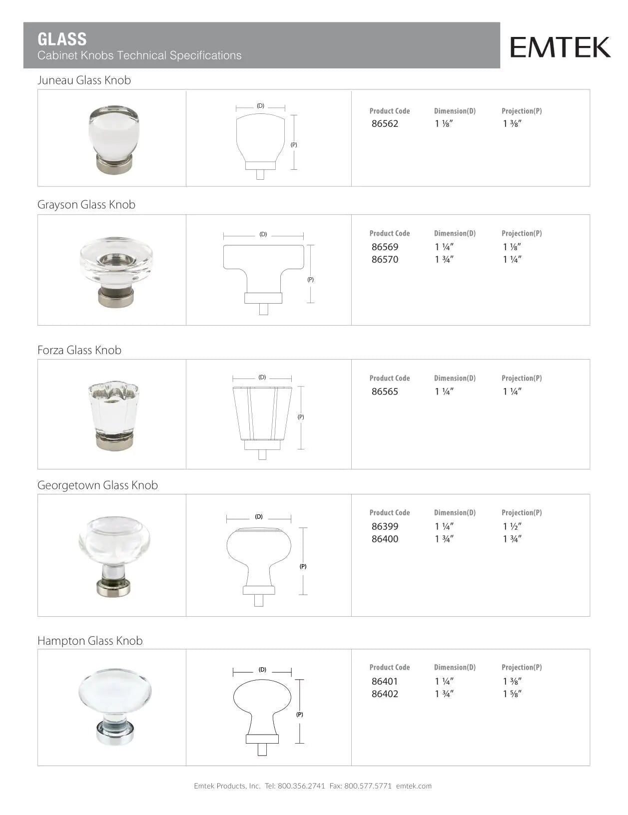 Emtek Hampton Cabinet Knob - Hentell