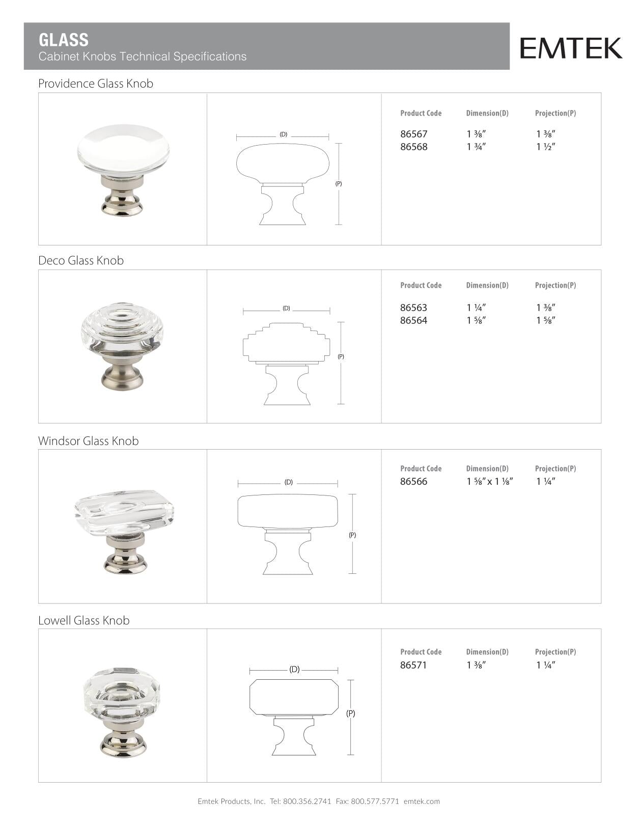 Emtek Deco Cabinet Knob - Hentell
