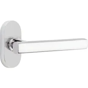 1.5" x 3" Stretto Oval Rosette with Knob or Lever Emtek Hentell Emtek