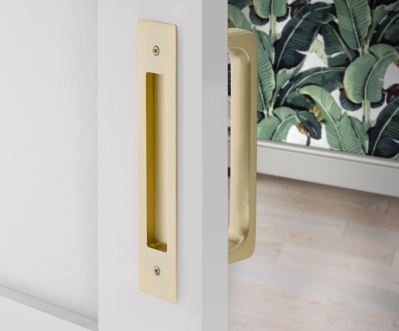 Emtek Modern Rectangular Flush Pull for 8" C-to-C Door Pull Flush Pull