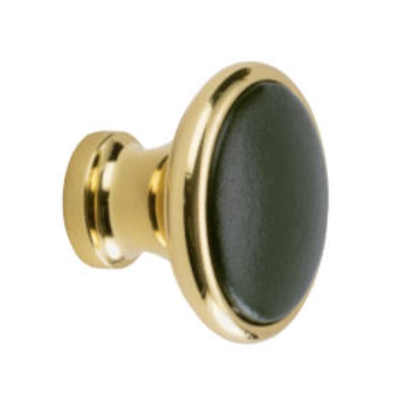 Tanners Craft Leather Accented Round Cabinet Knob