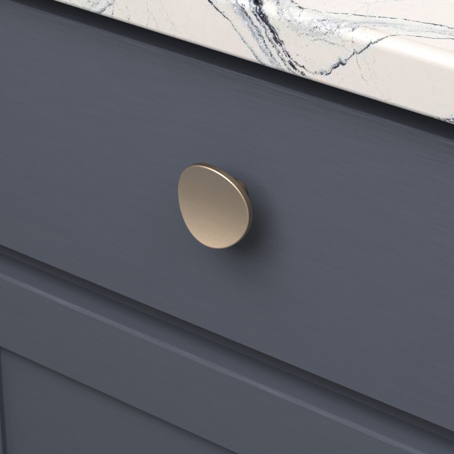 Belwith Keeler 1-3/4 Inch Diameter Vale Round Knob - Champagne Bronze