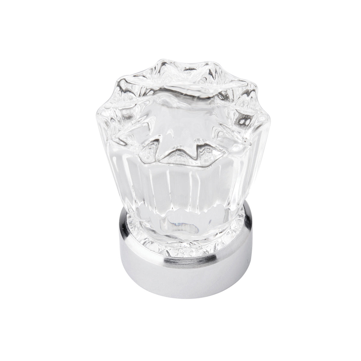 Belwith Keeler 1-3/8 Inch Diameter Luster Knob - Glass with Chrome