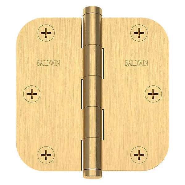 Luxury Baldwin Estate 3.5 x 5/8 radius corner hinge for smooth door operation