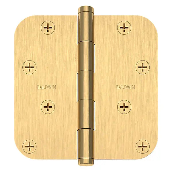 Baldwin 4 inch radius corner hinge solid brass door hardware – premium quality by Baldwin