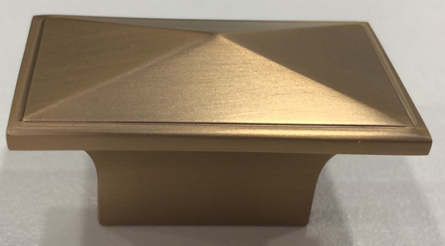 "One Point" modern Satin Brass knob