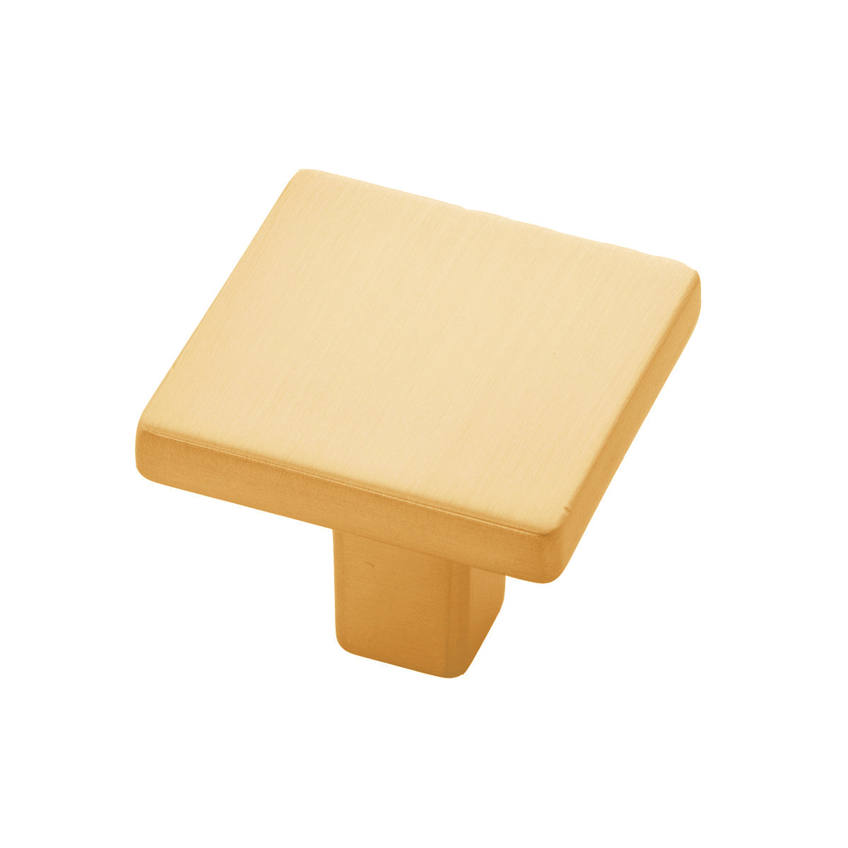 Belwith Keeler 1-5/16 Inch Square Emerge Square Knob - Brushed Golden Brass