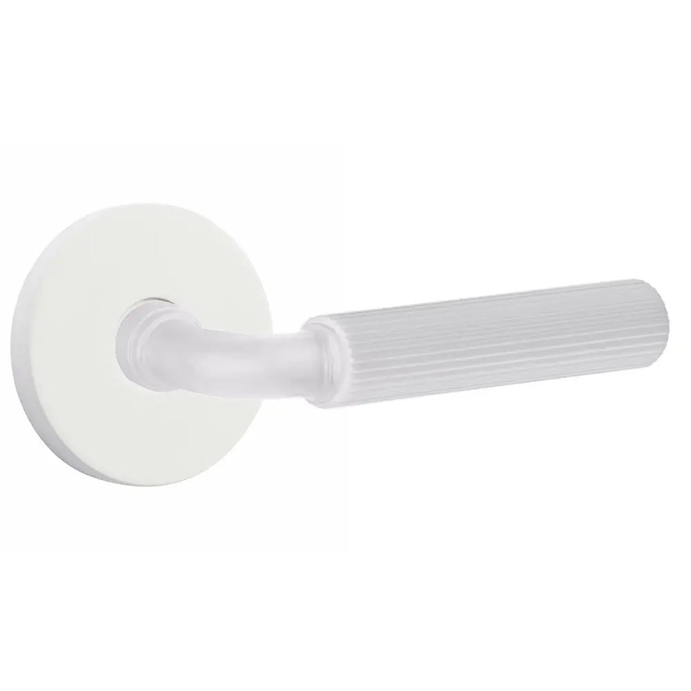Emtek Select Straight Knurled Lever modern door handle premium finish