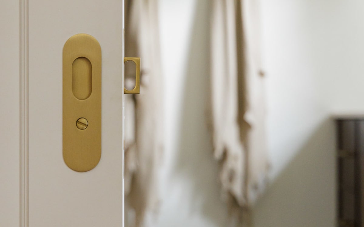 Emtek Narrow Oval Pocket Door Mortise Lock