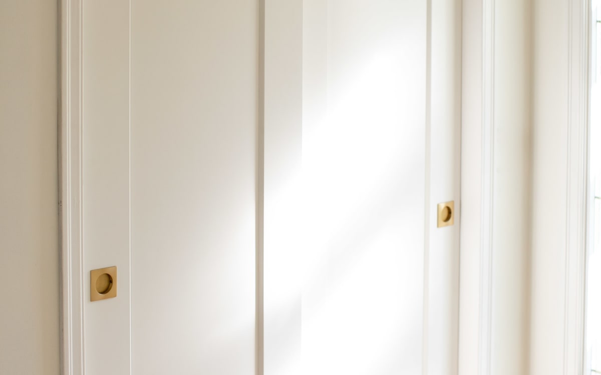 Emtek Square Flush Pull W/Round Bore