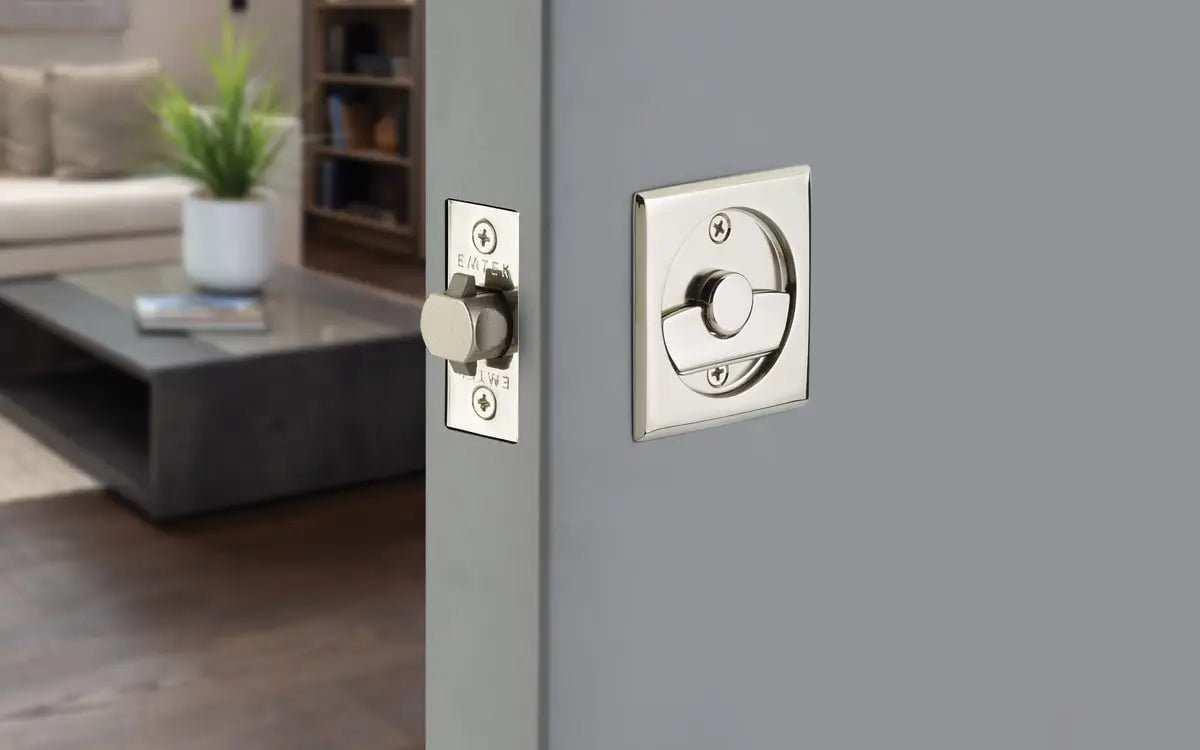 Emtek Square Pocket Door Tubular Lock - Hentell