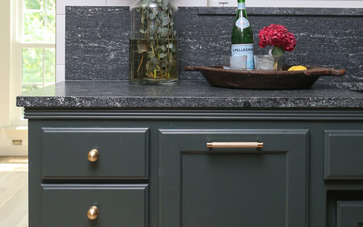 Emtek Select Cabinet Rectangular Stem Knurled Bar Cabinet Pull - Hentell