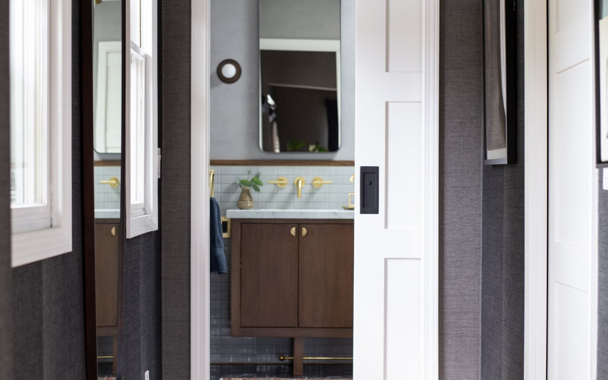 Emtek Modern Rectangular Pocket Door Mortise Lock Emtek Hentell Emtek