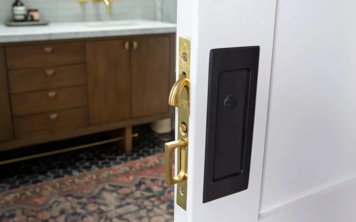 Emtek Modern Rectangular Pocket Door Mortise Lock Emtek Hentell Emtek