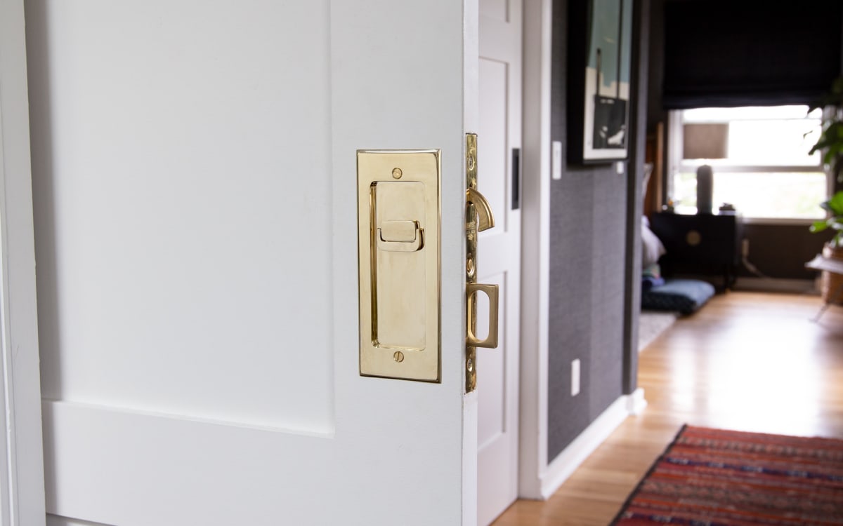 Emtek Modern Rectangular Pocket Door Mortise Lock