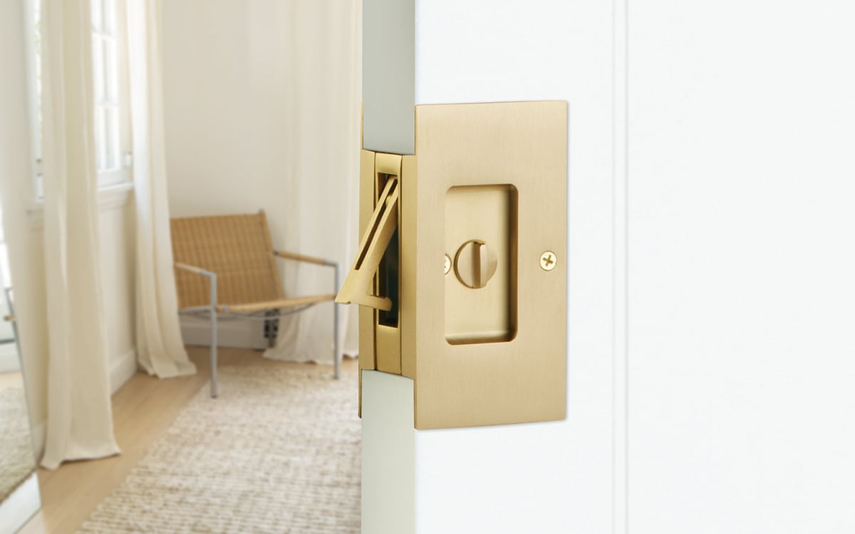 Emtek Modern Rectangular Pocket Door Lock