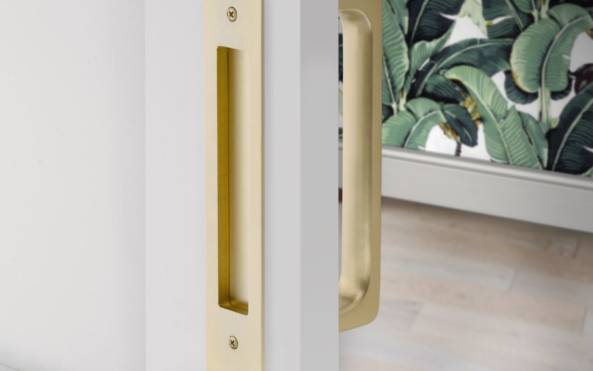 Emtek Modern Rectangular Flush Pull for 12" C-to-C Appliance Pull Flush Pull