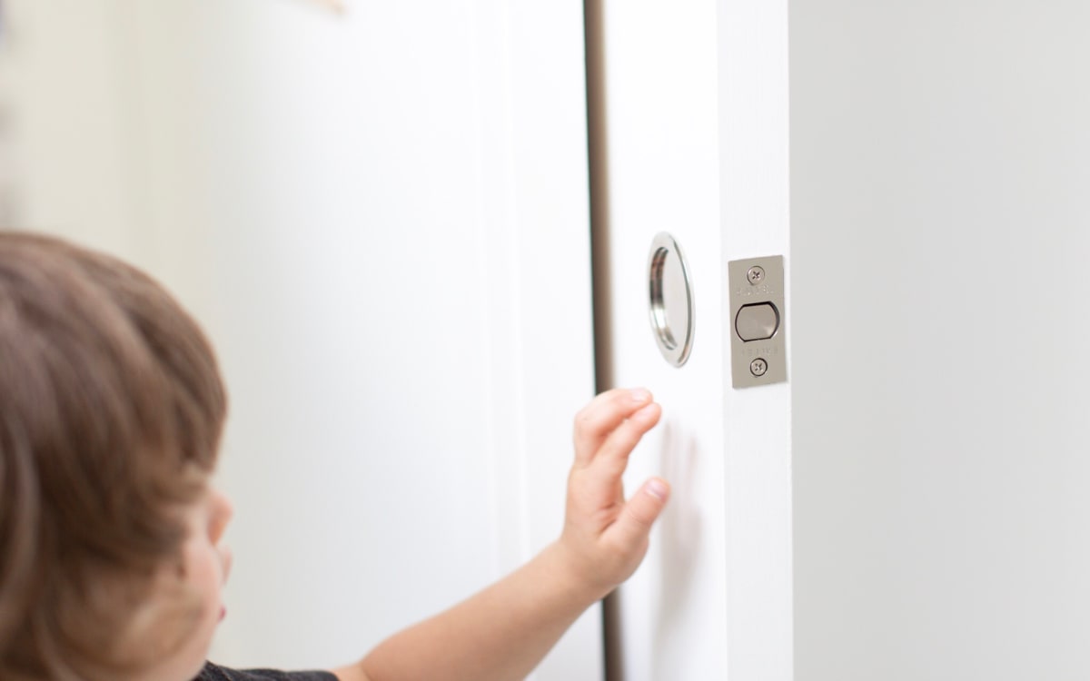 Emtek Round Pocket Door Tubular Lock - Hentell