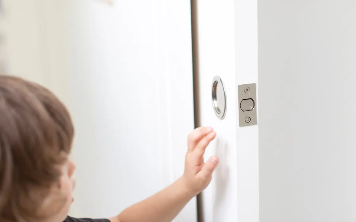 Emtek Round Pocket Door Tubular Lock - Hentell