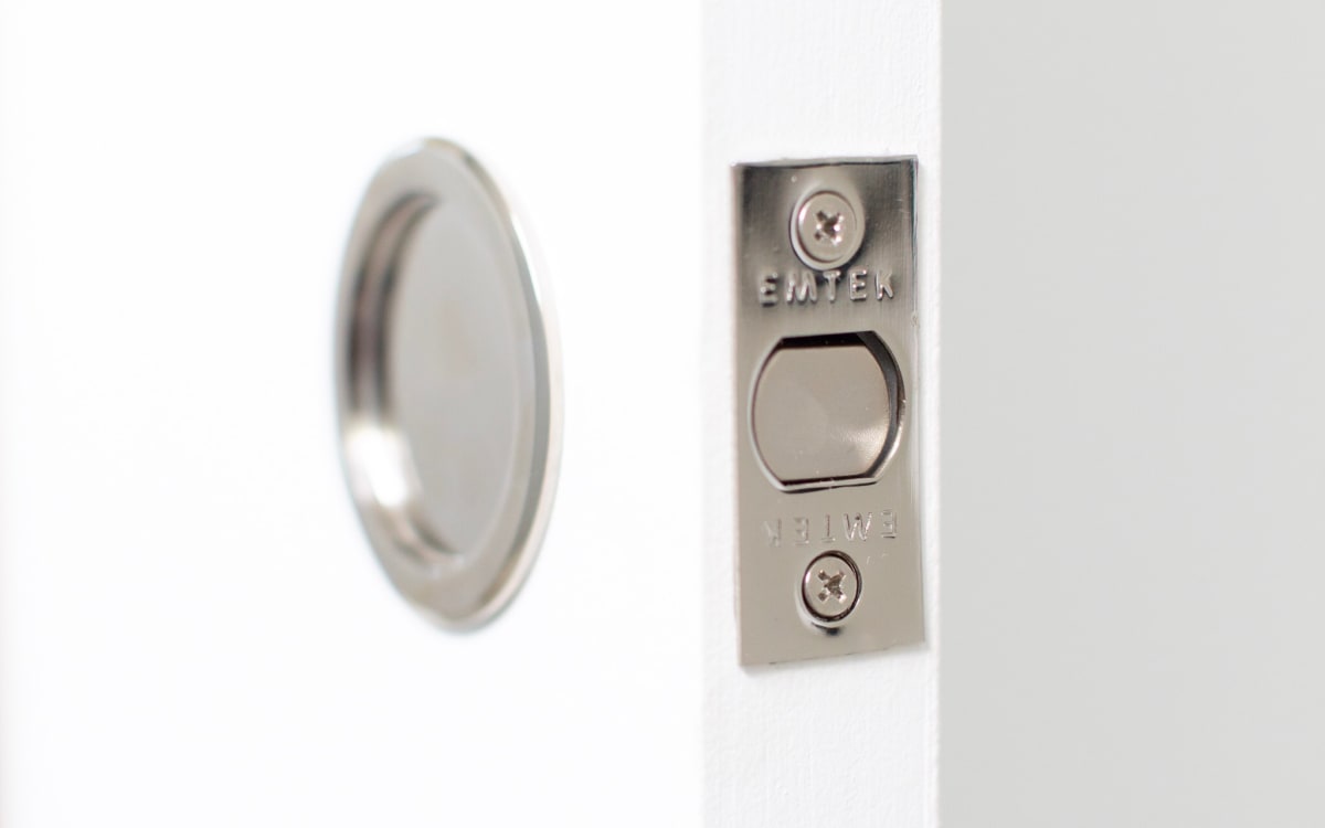 Emtek Round Pocket Door Tubular Lock - Hentell