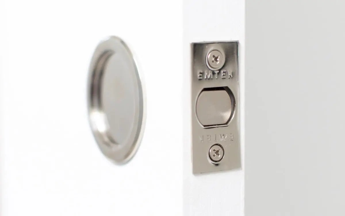 Emtek Round Pocket Door Tubular Lock - Hentell