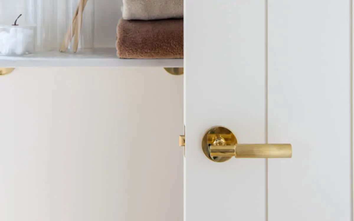 Emtek Select Straight Knurled Lever modern door handle premium finish