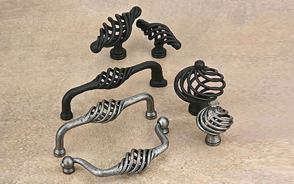 Emtek Wrought Steel Flanders Cabinet Knob - Hentell