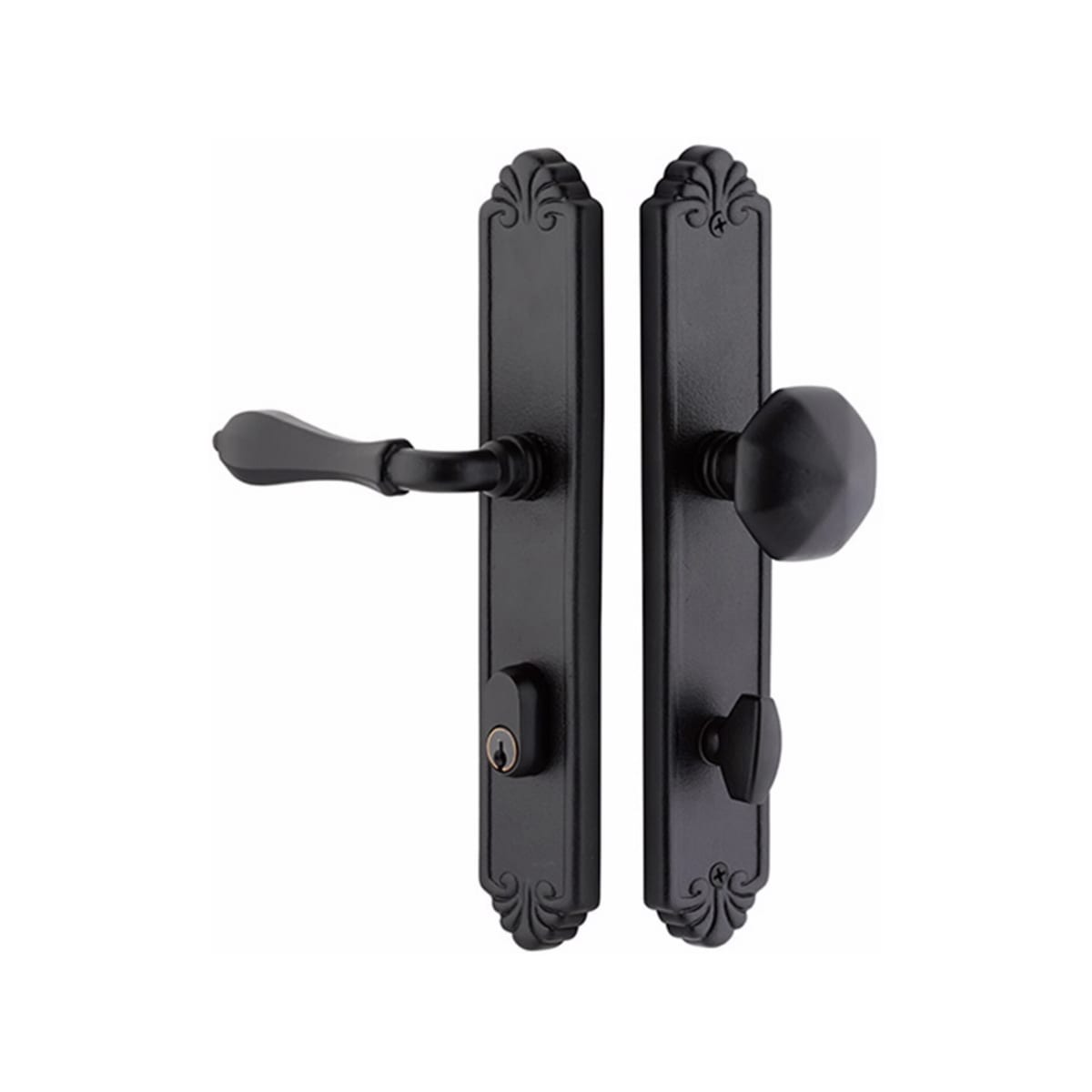 Emtek Tuscany Bronze Stretto Narrow Trim Sideplate Lock - Keyed - Hentell