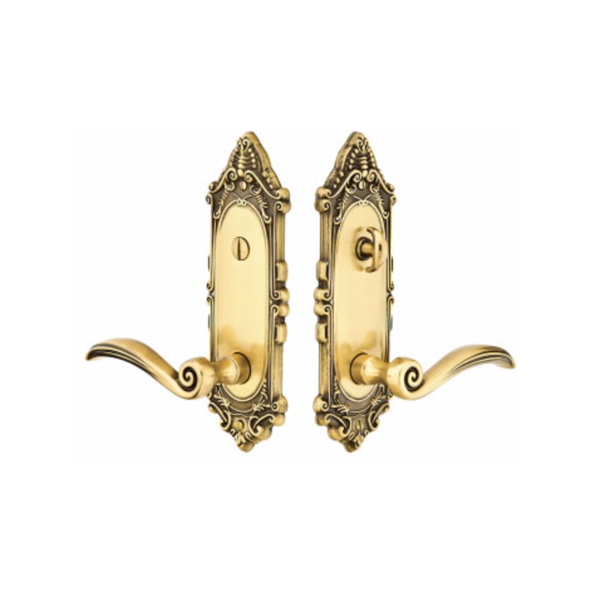 Victoria Thumbturn Privacy Non-keyed 3-3/8" C-to-C Sideplate Lock Emtek Hentell Emtek