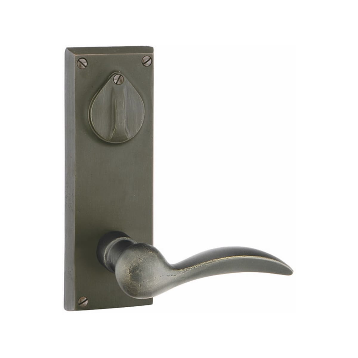 Sandcast Rectangular Keyed 3-5/8" C-to-C Sideplate Lock Emtek Hentell Emtek