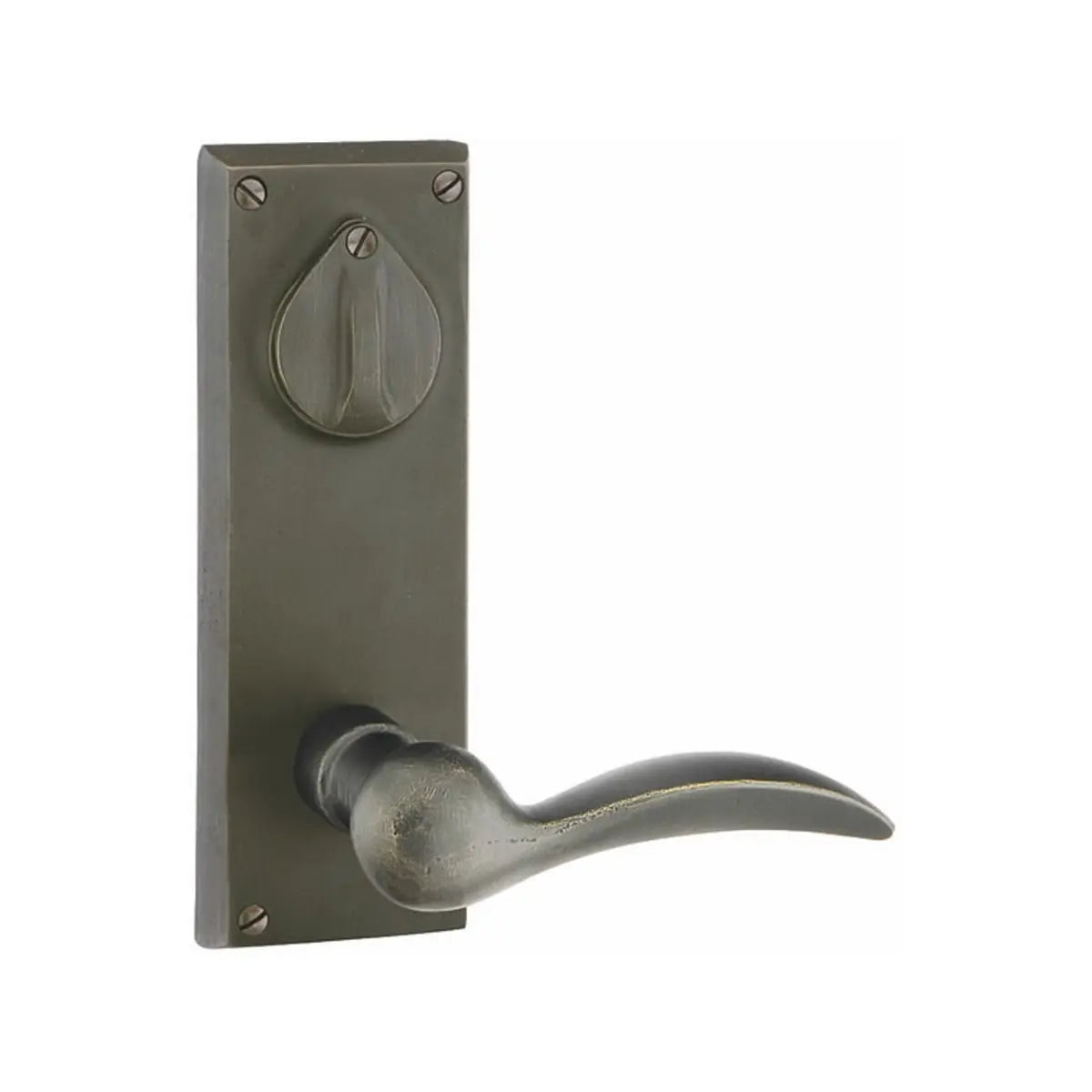 Sandcast Rectangular Keyed 3-5/8" C-to-C Sideplate Lock Emtek Hentell Emtek