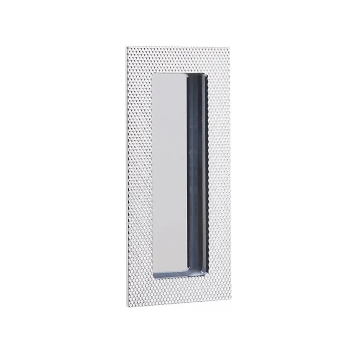 Emtek Modern Rectangular Knurled Flush Pull with Plain Pocket - Hentell