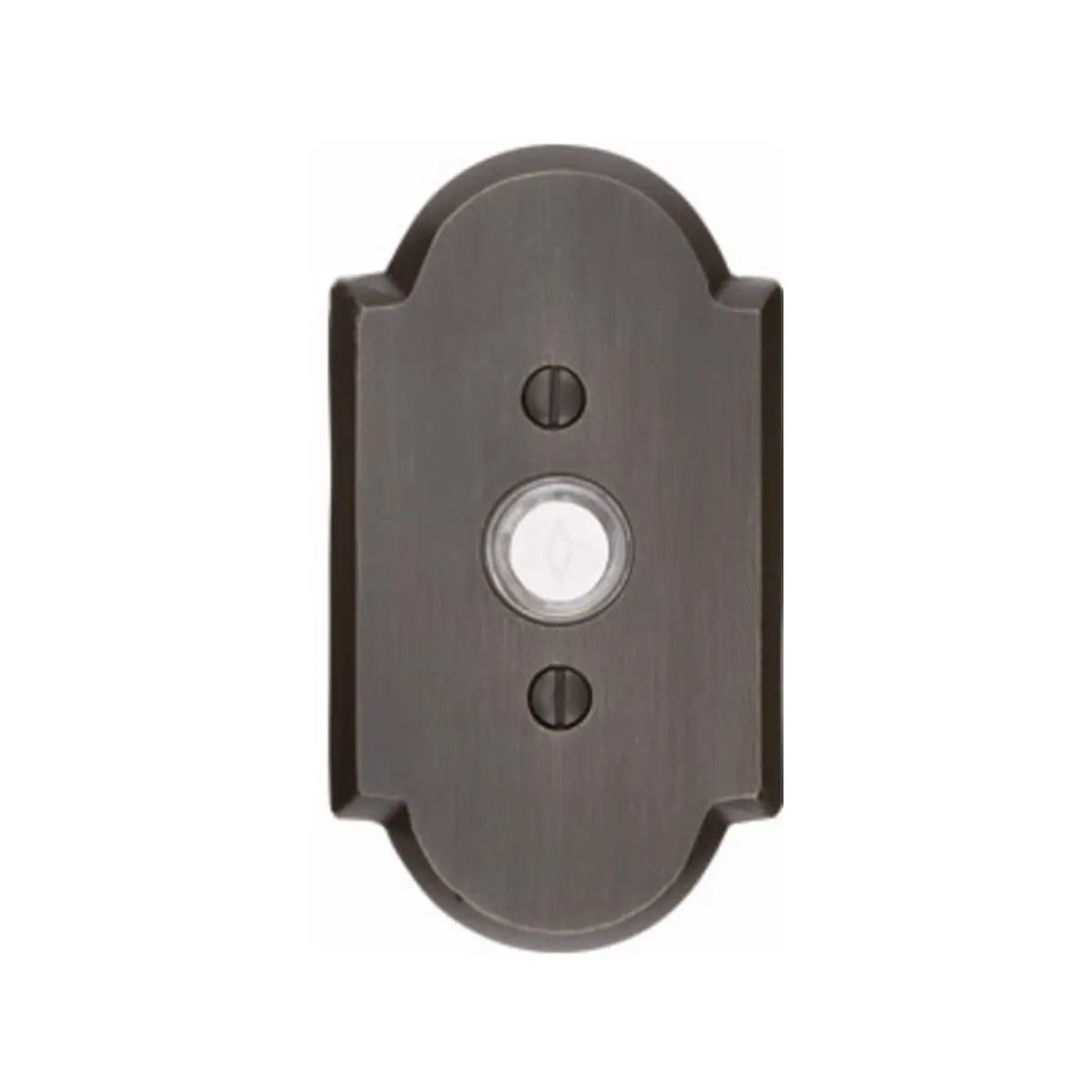 Emtek Sandcast Bronze Door Bell With Plate & Button Emtek Hentell Emtek