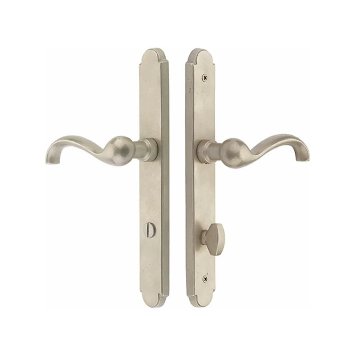 Emtek Sandcast Arched Stretto Narrow Trim Sideplate Lock - Non Keyed - Hentell