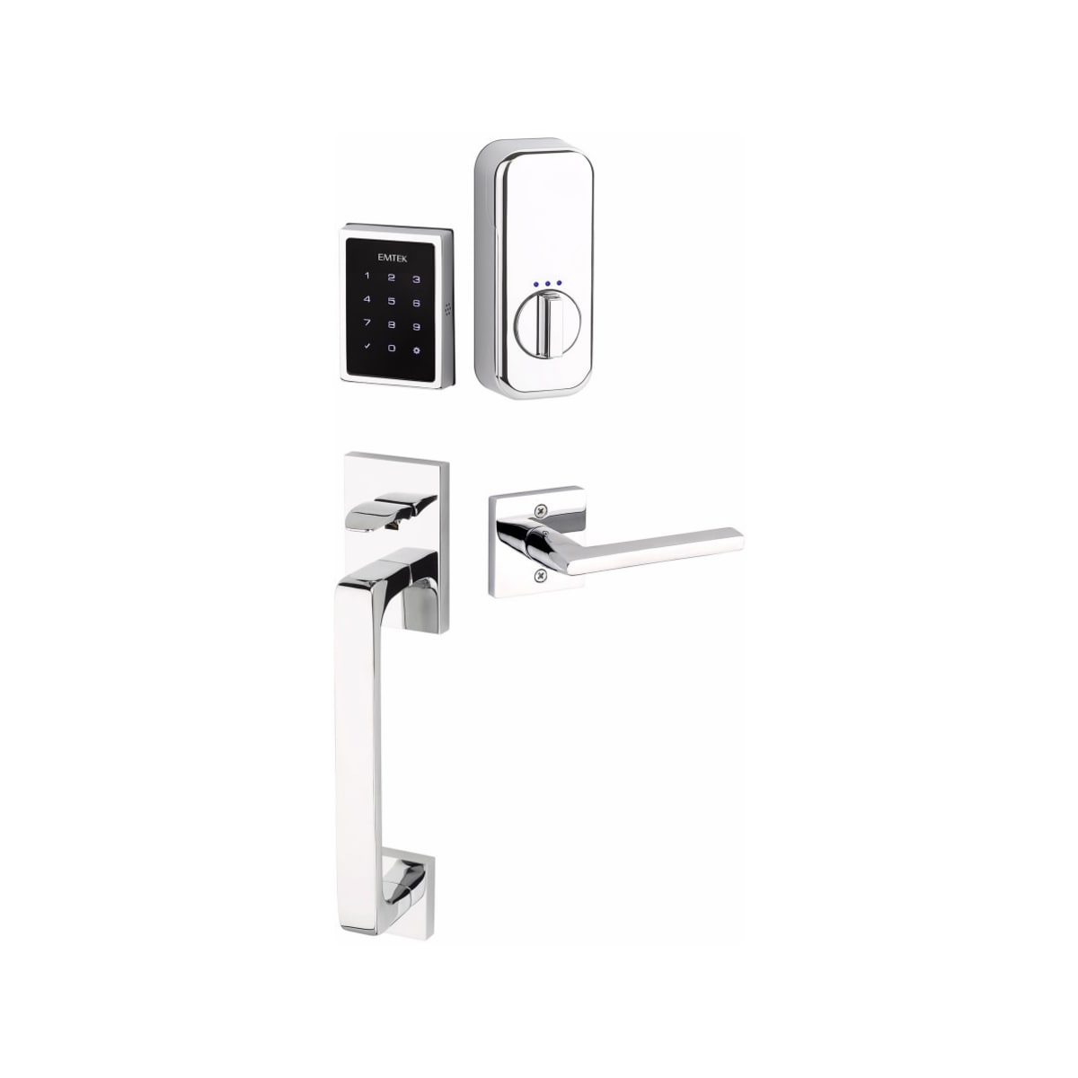 Emtek Baden EMPoweredβ’ Motorized Touchscreen Keypad Entry Set - Hentell