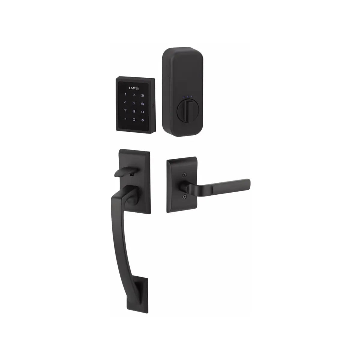 Emtek Ares EMPoweredβ’ Motorized Touchscreen SMART Keypad Entry Set - Works with Yale Access App - Hentell