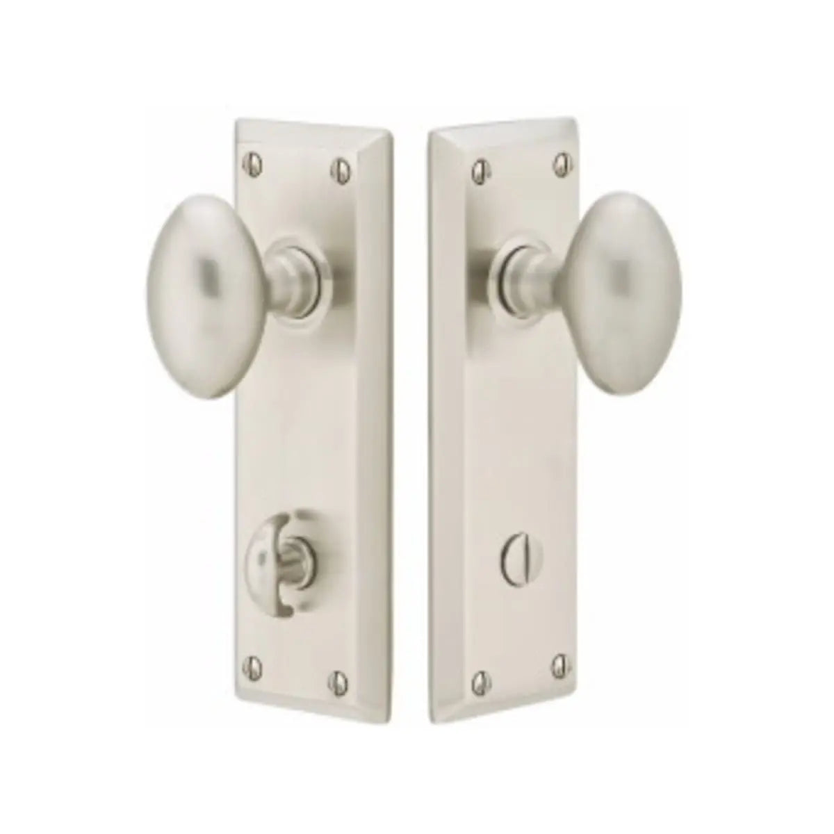 Quincy Thumbturn Privacy Non-keyed 3-3/8" C-to-C Sideplate Lock Emtek Hentell Emtek