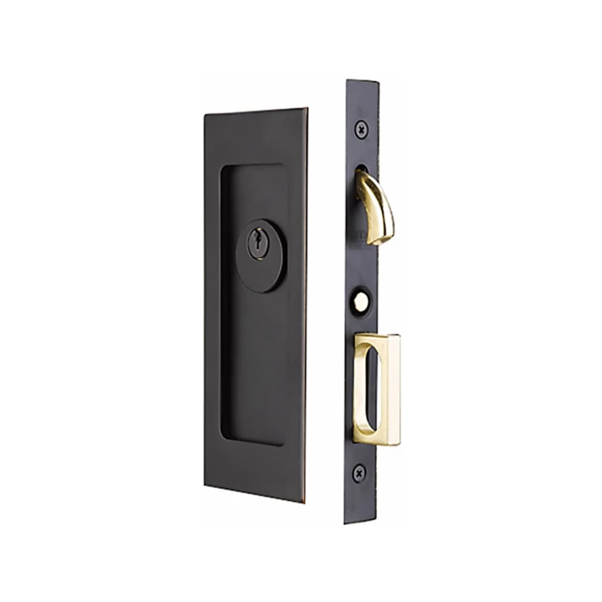 Emtek Modern Rectangular Pocket Door Mortise Lock