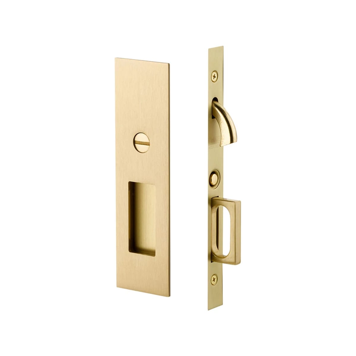 Emtek Narrow Modern Rectangular Pocket Door Mortise Emtek Hentell Emtek