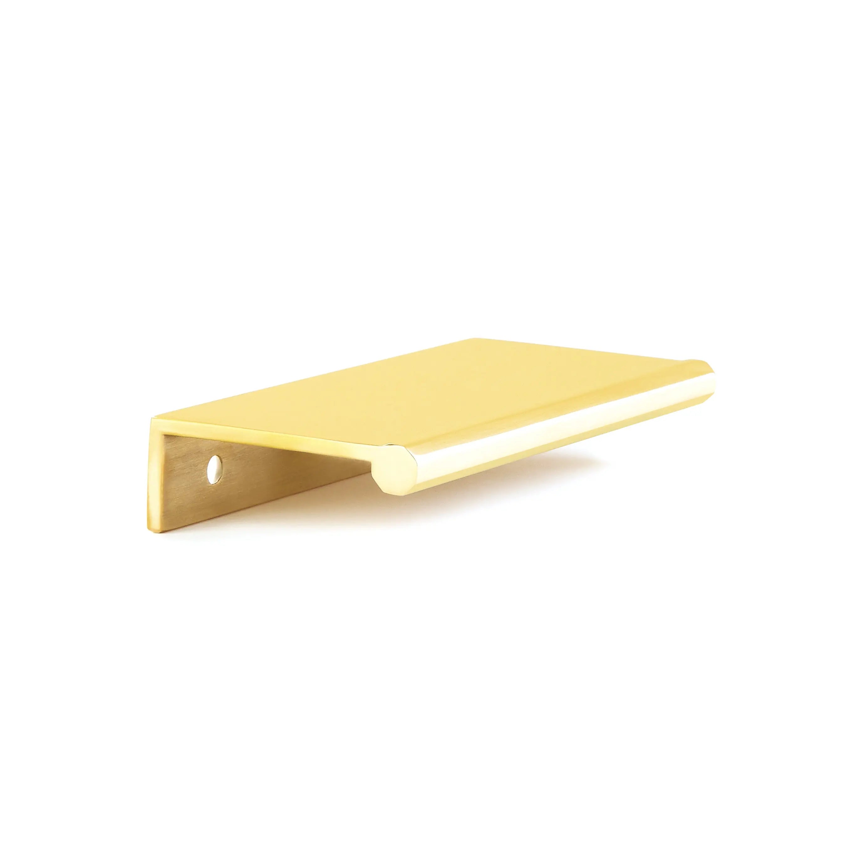 Schaub Baker, Edge Pull, Unlacquered Brass, 3" cc, 4-1/4" Overall - Hentell