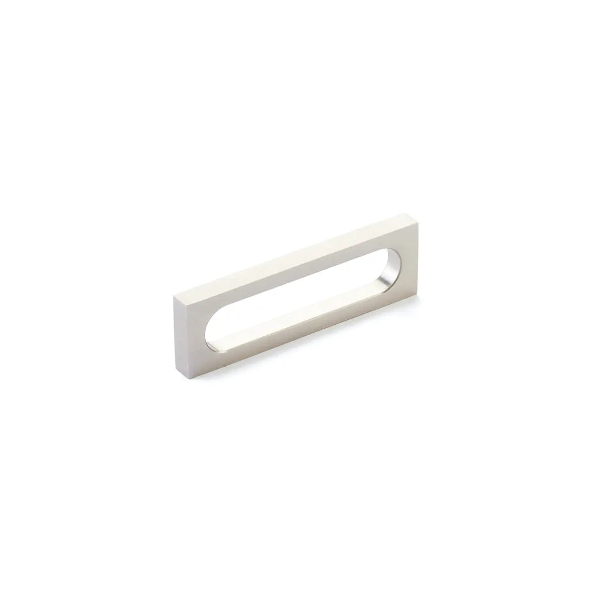 Schaub Cafe, Pull, Modern Oval Slot, Brushed Nickel, 3-1/2" cc - Hentell