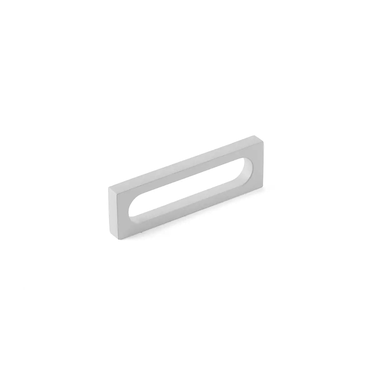 Schaub Cafe, Pull, Modern Oval Slot, Matte White, 3-1/2" cc - Hentell