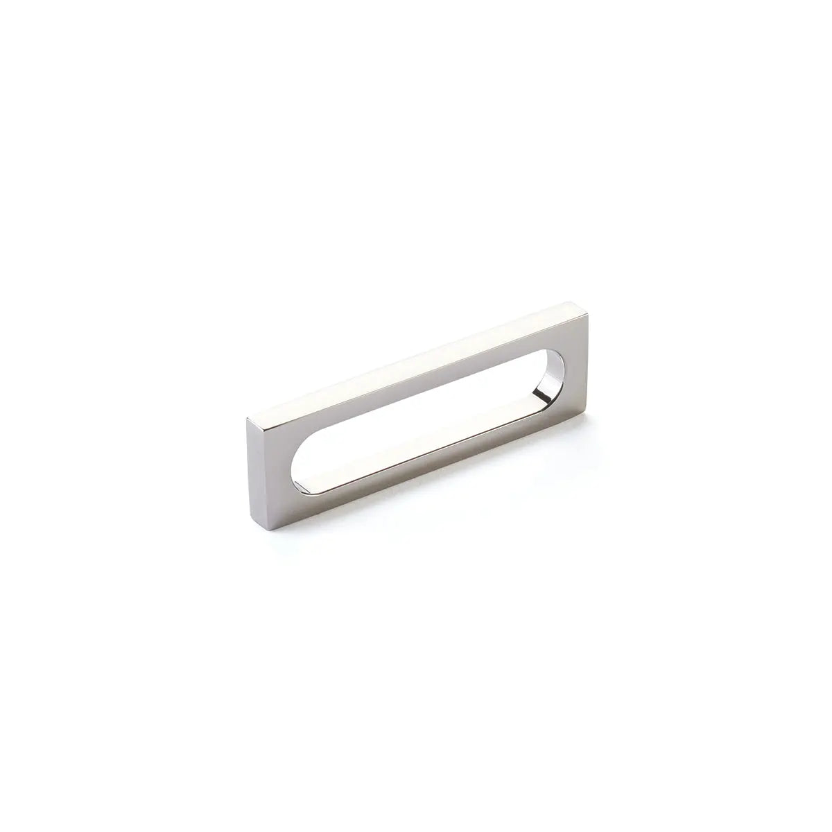 Schaub Cafe, Pull, Modern Oval Slot, Polish Nickel, 3-1/2" cc - Hentell