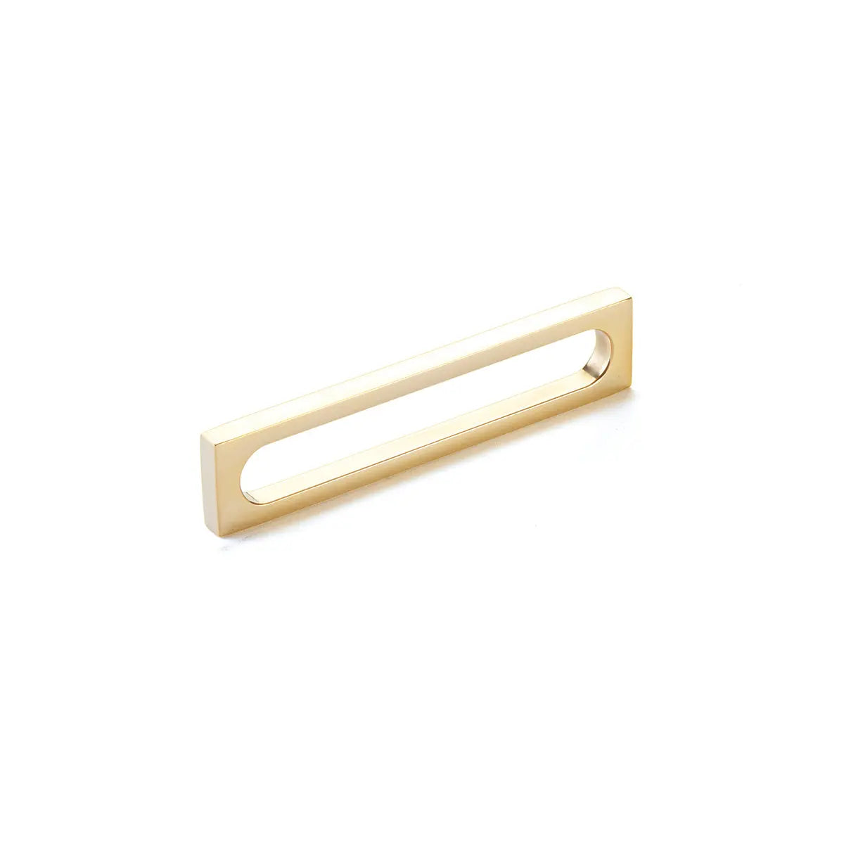 Schaub Cafe, Pull, Modern Oval Slot, Unlacquered Brass, 5" cc - Hentell